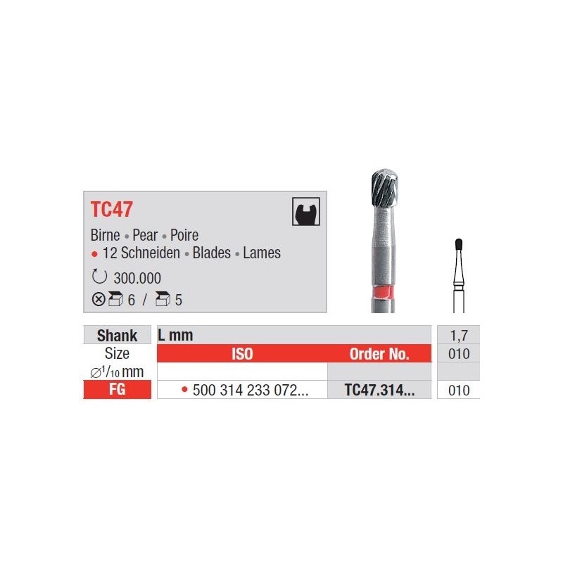 Freze TC Finishing instruments  TC47  314 010