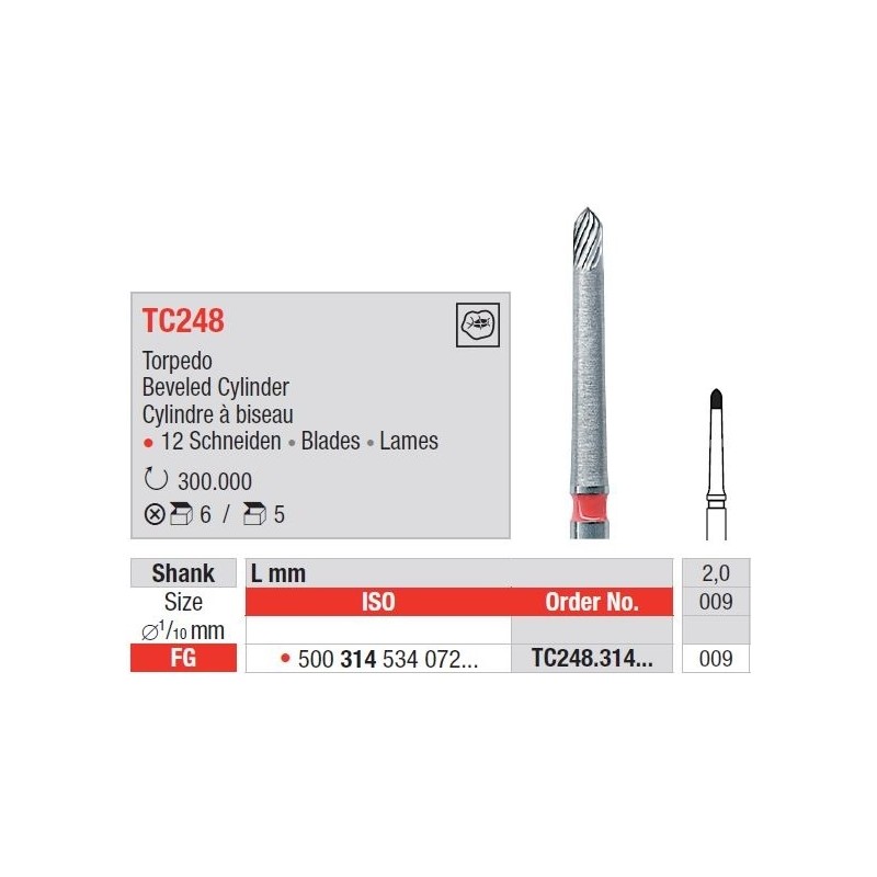 Freze TC Finishing instruments  TC24 8 314 009