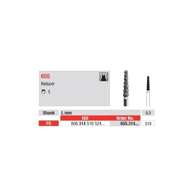 Freze Diamant Reducer FG 655 - 5 buc.