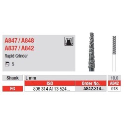 Freze Diamant Grinder Rapid FG A842 - 5 buc. 