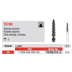 Freze Turbo Diamant Torpedo Tapered FG T878K  - 5 buc.