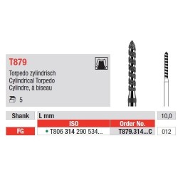 Freze Turbo Diamant Cylindrical Torpedo FG T879 - 5 buc. 