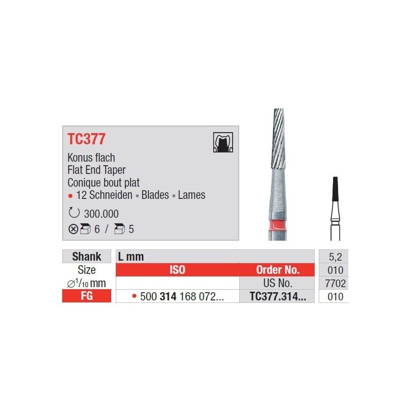 Freze TC Finishing instruments  TC37 7 314 010