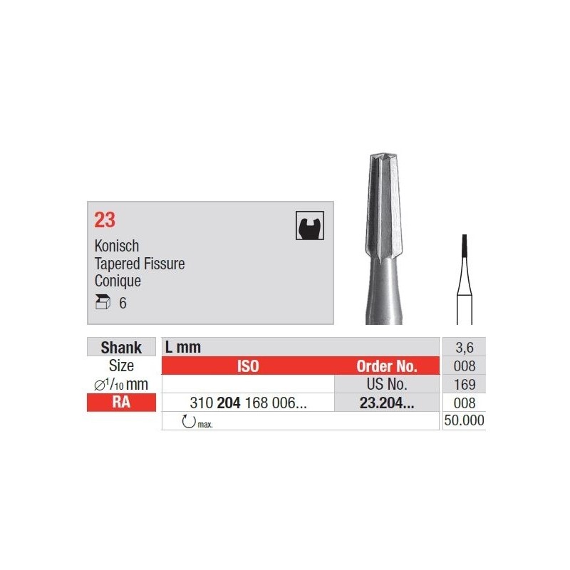 Freze Steel bur  23.2 4 008