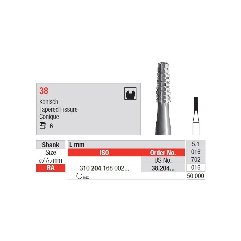 Freze Steel bur  38.2 4 007