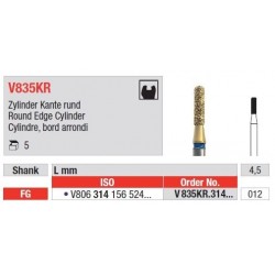 Freze DiaCut MLT Cilindru cu Margini Rotunjite FG V835KR - 5 buc. 