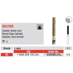 Freze DiaCut MLT Cilindru cu Margini Rotunjite FG V837KR - 5 buc