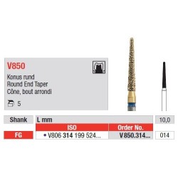 Freze DiaCut MLT Con cu Varf Rotunjit FG V850 - 5 buc. 