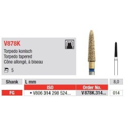 Freze DiaCut MLT Torpedo Tapered FG V878K - 5 buc. 