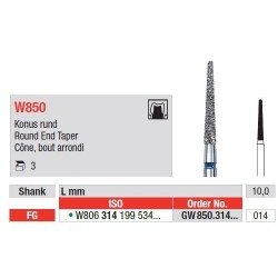 Freze WhiteTiger LLD Con cu Varf Rotunjit FG W850 - 3 buc. 