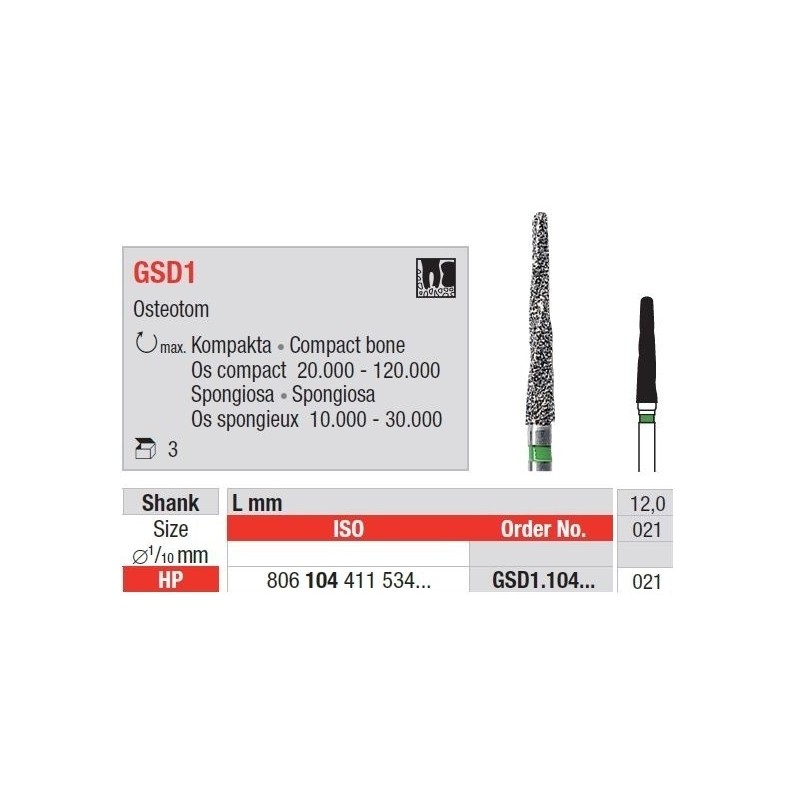 Freze Chirurgie Osteotom HP GSD1 