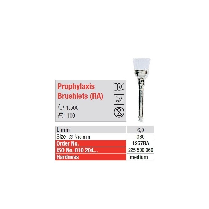 Freze Prophylaxis brushlets - nylon  1255 RA-100