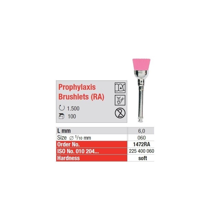 Freze Prophylaxis brushlets RA pink 1470 RA-100