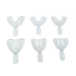 Linguri amprenta plastic fara gauri asortate 6 bucati Larident