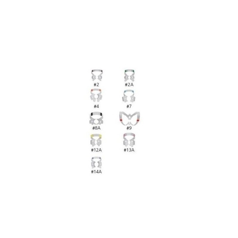Cleme de diga cu aripioare Hygienic Fiesta Color Coded Matte Finish Winged Clamps Coltene