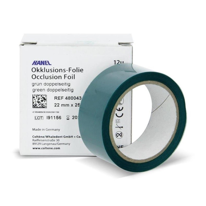 HARTIE OCLUZIE 12µ 2Sided Green 22mm, 25m