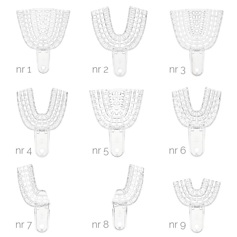 Linguri amprenta plastic transparente asortate President 9 bucati Coltene