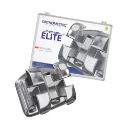 Premium Elite Roth22 Mini alacsony profilú fém rögzítők, kampókkal a szemfogakon és a premolárisokon, 10 darabos készlet casesOr