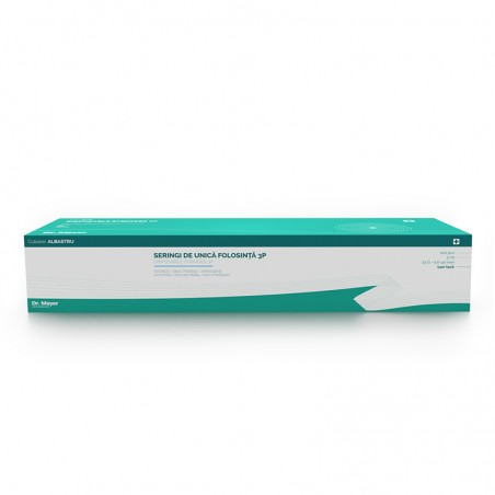 Seringa Albastra 3P 3ml cu ac 23G luer lock Dr. Mayer