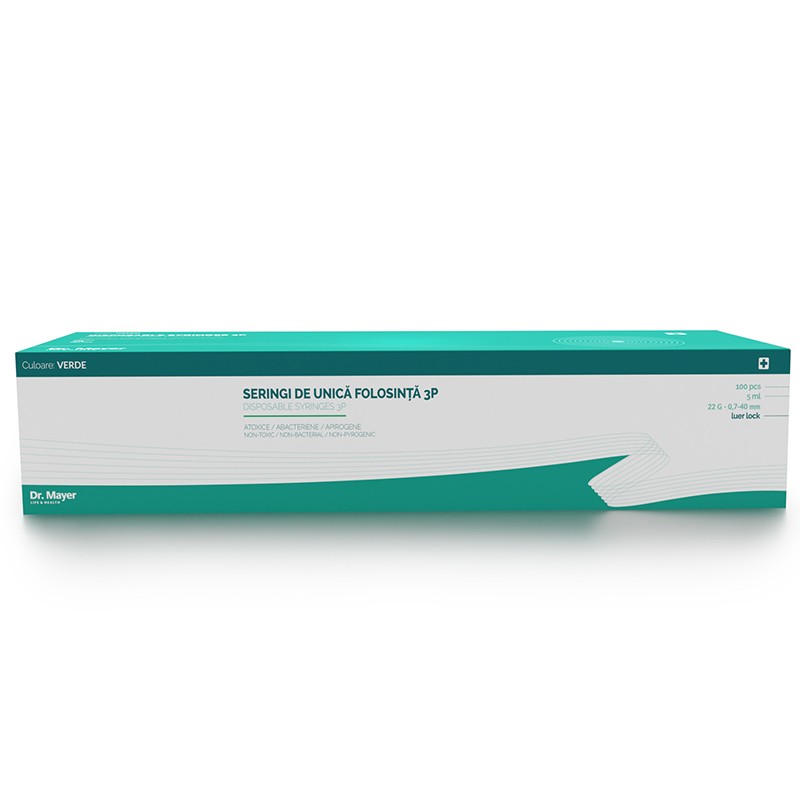 Seringa Verde 3P 5ml cu ac 22G luer lock Dr. Mayer