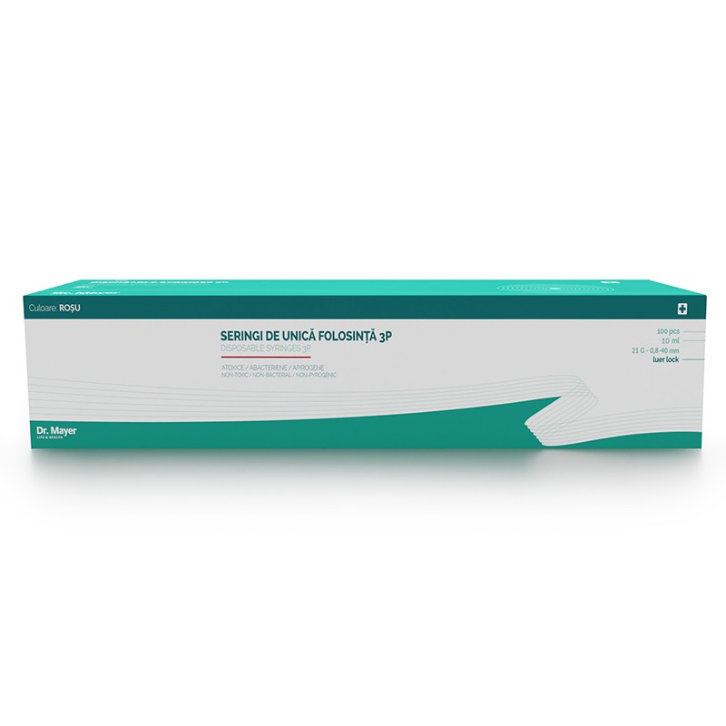 Seringa Rosie 3P 10ml cu ac 21G luer lock Dr. Mayer