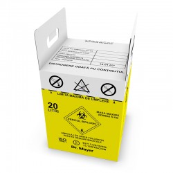 Dr.Mayer kartondoboz fertőző orvosi hulladékok gyűjtésére (zsákot tartalmaz) 20L