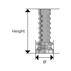 Titán henger ideiglenes munkálatokhoz a Multi-Unit PrimeTaper Dentsply-nél
