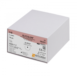 PGA Glycolon 4/0 HRT18 varrócérna 18 mm-es tűvel, ½ kör keresztmetszetű, háromszög alakútipResorba