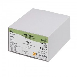 Resolon 6/0 DSM11F poliamid varrócérna 11 mm-es tűvel, ½ háromszög alakú sectionResorba