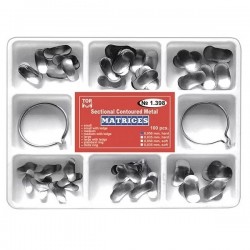 TorVM Szekcionált domborított fém matrica készlet 100 darabos + 2 gyűrű 0.035mm