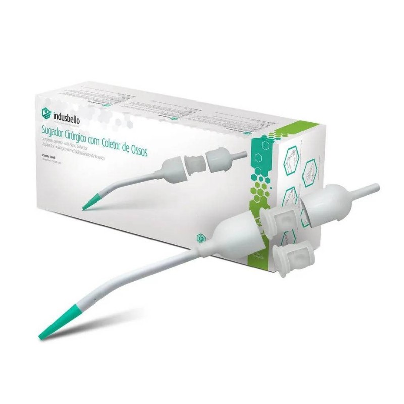 Aspirator chirurgical steril de unica folosinta cu colector de os  Indusbello, 10 bucati