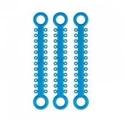 Ligatúrák Színes ElastoMAX Solo Szett 46 pálca azúr Falcon