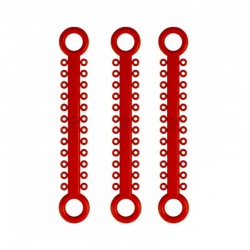 Elasztikus színes ligatúrák ElastoMAX Solo készlet 46 db piros Falcon