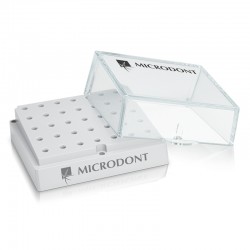 Téglalap alakú autoklávozható műanyag doboz RA 35 lyuk Microdont