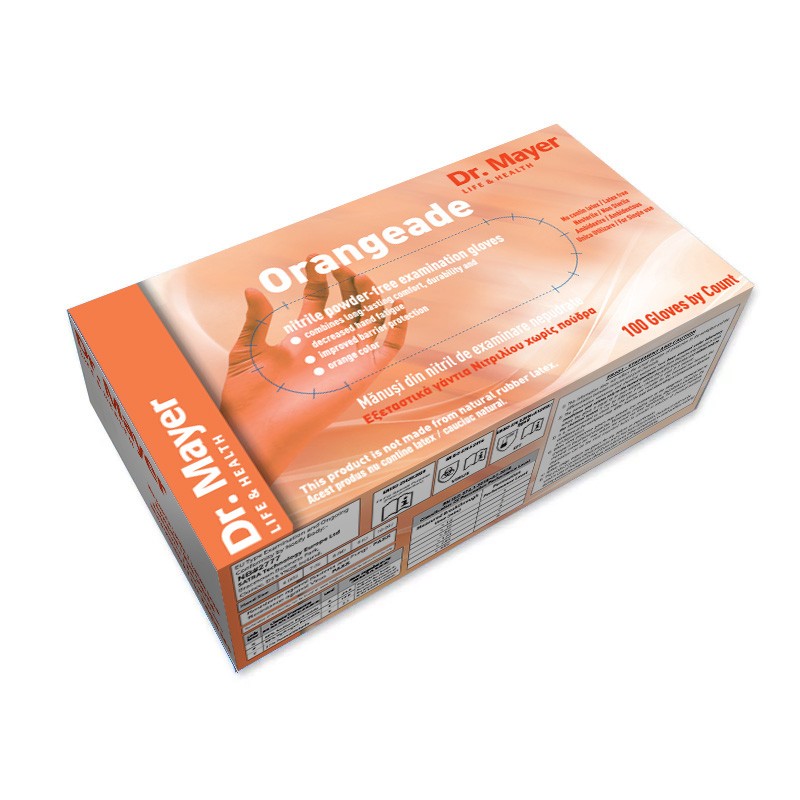 Manusi Examinare Nitril Nepudrate Orangeade Marimea S Dr. Mayer
