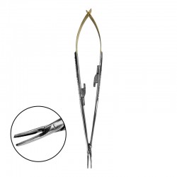 Dr.Mayer Castroviejo tűfogó ívelt 18cm