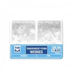 TorVM Műanyag átlátszó interdentális ék vékony - közepes 80 db