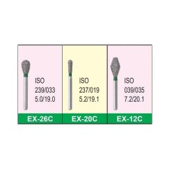 Gyémánt fúró Nr.EX-12C ISO 039/035 1db Mani