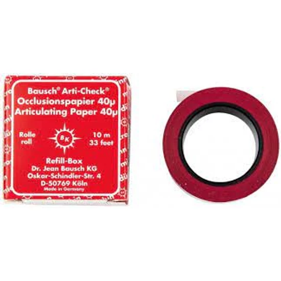 Artikulációs papír 40µ BK 1016 piros utántöltő tek.BK 16-hoz 10mx22mm Bausch