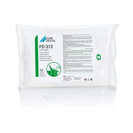 Dürr FD 312 Wet Wipes alkoholmentes 22x42cm 15db/cs.