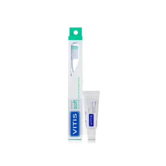 Fogkefe VITIS soft + 15ml whitening fogkrém