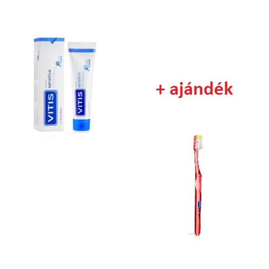 AKCIÓ - Vitis Sensitive fogkrém 100ml + ajándék Sensitive fogkefe