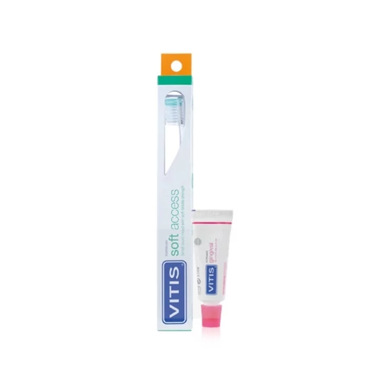 Fogkefe VITIS soft access (kisfejű) + 15ml gingival fogkrém