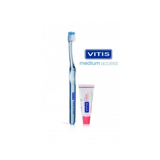 AKCIÓ - Fogkefe VITIS medium access (kisfejű) + 15ml gingival fogkrém 10+2