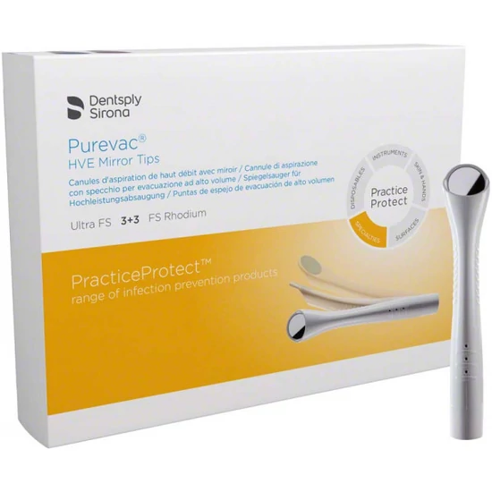 Purevac HVE szürke rhodium tükörszemmel 6db Dentsply