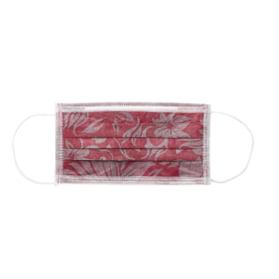 Arcmaszk Monoart Protection 3 FLORAL virágmintás 50db burgundy