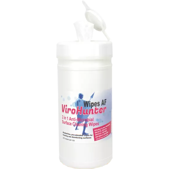 ViroHunter TG Wipes AF Disinfectant/Cleaner 2in1 alkoholmentes 200db dobozos