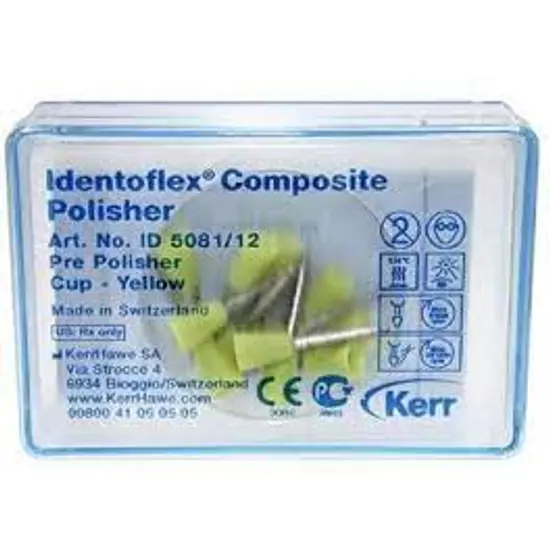 Előpolírozó komposit Identoflex kehely 5081/12 sárga 12db Kerr