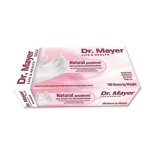 Kesztyű dr. Mayer latex púderes  S 100db