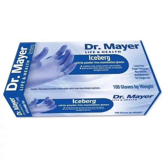 Kesztyű dr. Mayer nitril púdermentes indigó-kék S 100db